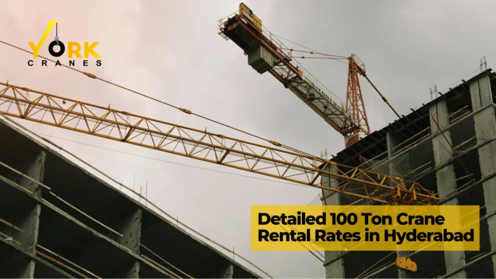 100 ton crane hire in Hyderabad for heavy lifting, infrastructure and industrial construction projects with flexible rental rates