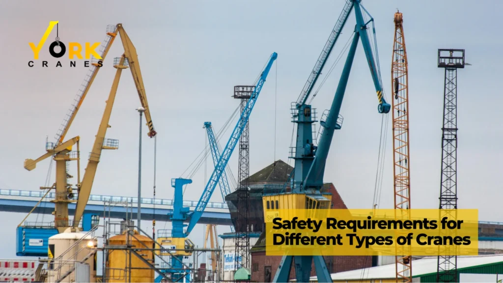 Safety inspection and operational checks for different types of cranes to meet crane hiring safety requirements on construction and industrial sites