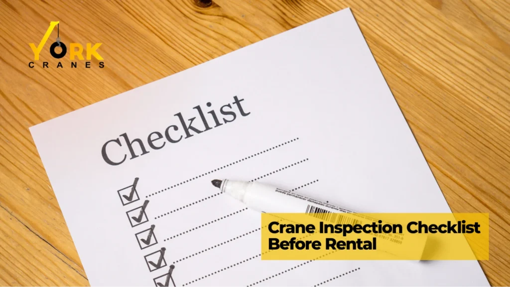 Certified crane operator in Hyderabad performing a pre-rental crane inspection to ensure safety, compliance and equipment reliability