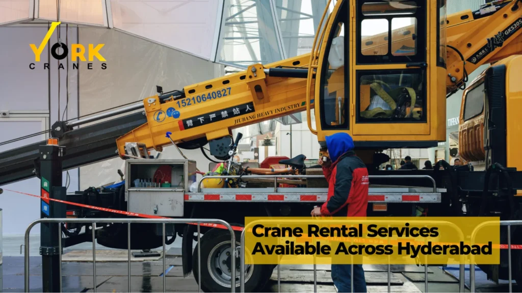 Crane rent in Hyderabad available for construction, industrial, infrastructure and lifting projects across the city