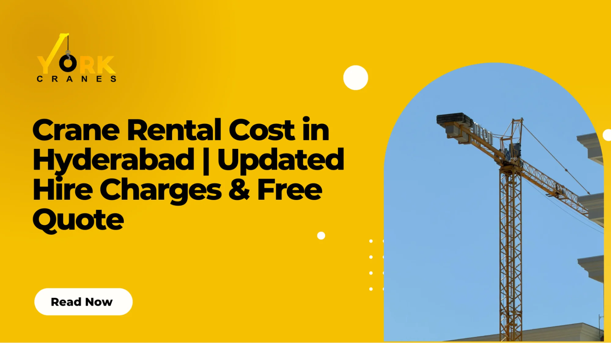 Mobile crane at a construction site showing crane rental cost in Hyderabad for lifting and heavy equipment handling projects
