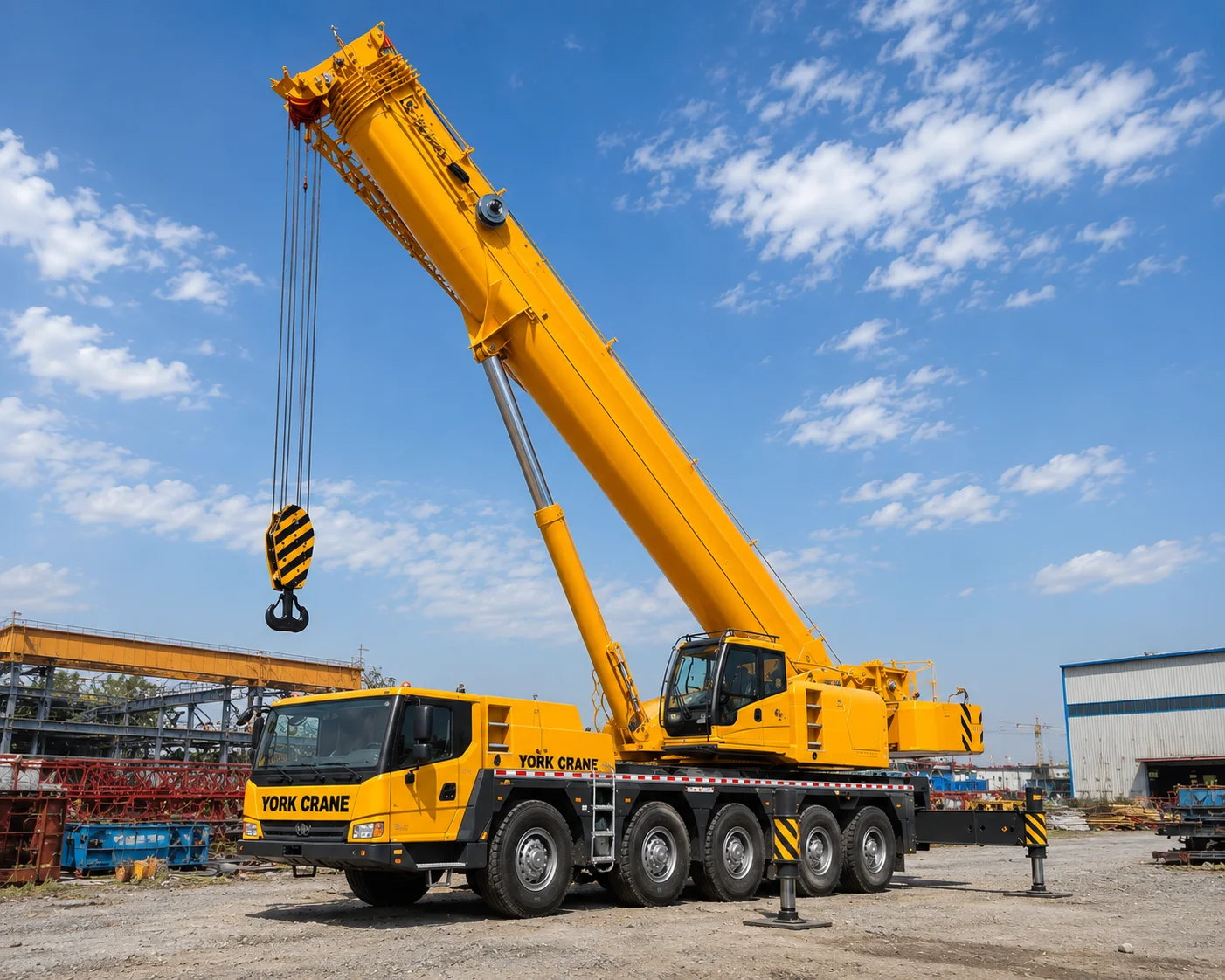 A 200 ton crane rental delivers dependable lifting solutions for industrial facilities, construction sites, and infrastructure projects across India.