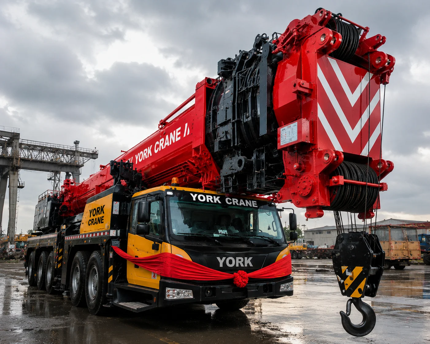 An 85 ton crawler crane rental for heavy lifting, industrial, and infrastructure projects across India.