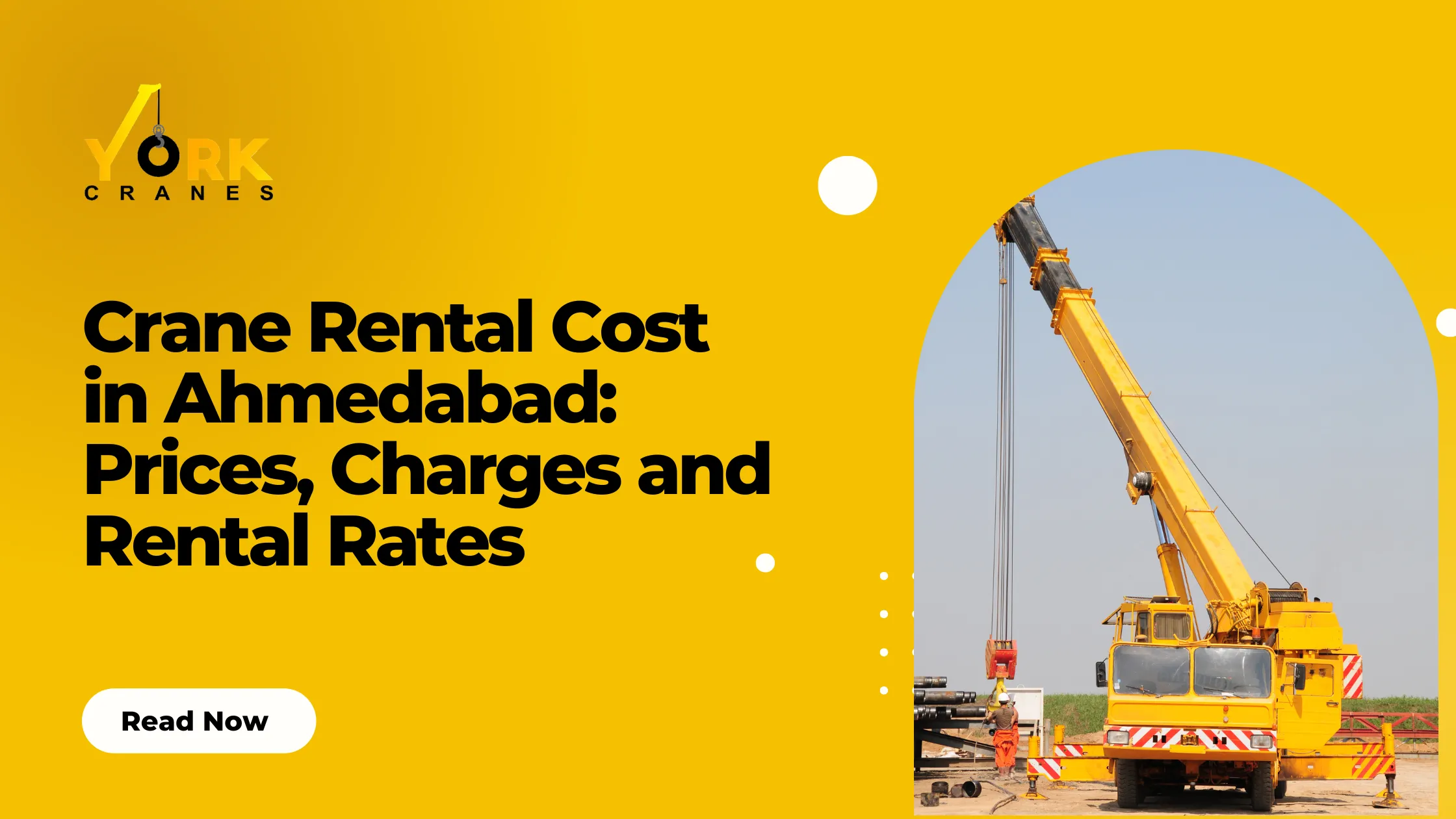 Crane rental cost in Ahmedabad varies by crane type, lifting capacity, rental duration, operator fees, and transportation charges.
