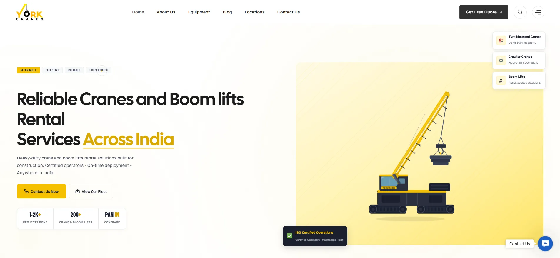 Book a Boom Lift on Rent in Bangalore with York Cranes
